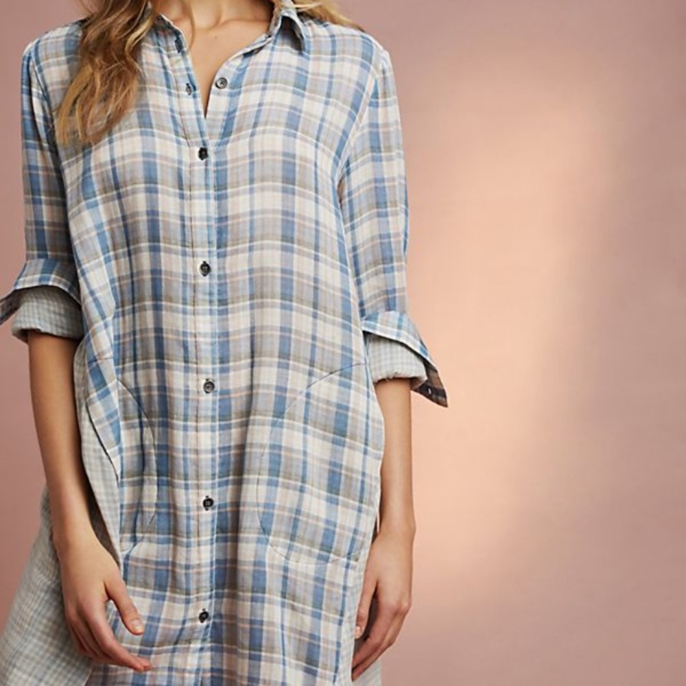 Anthropologie plaid tunic